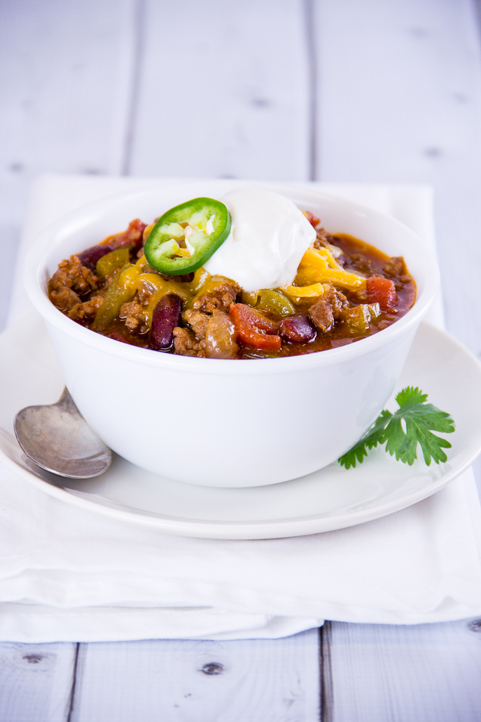 Gridiron Sausage Chili and other Football Tailgating Recipe Ideas from Everyday Good Thinking, the official blog of @HamiltonBeach