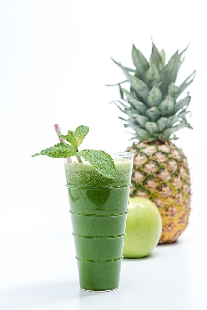 Kale Pineapple Mint Green Juice from @hamiltonbeach