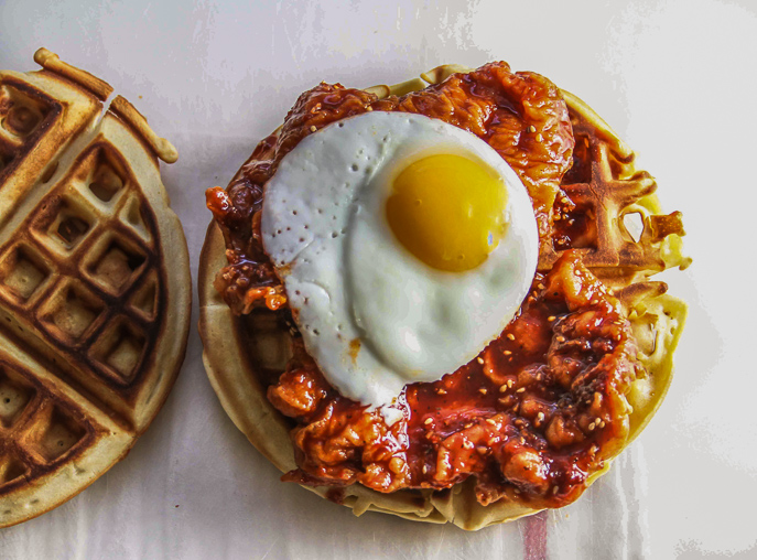 Center Stage: Korean Chicken and Waffles Sandwich from Broad Appetite