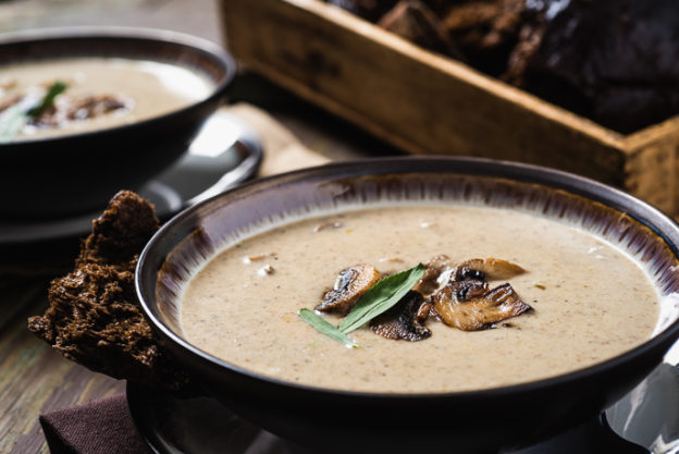 Slow Cooker Cream of Mushroom Soup from Everyday Good Thinking by @hamiltonbeach