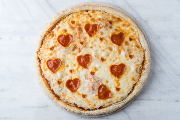 Valentine's Day Heart Shaped Pepperoni Pizza from Everyday Good Thinking by @hamiltonbeach