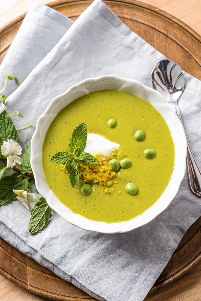 Spring Pea Soup with Lemon and Mint from Everyday Good Thinking by @hamiltonbeach
