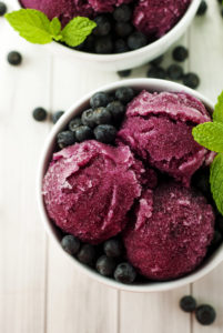 Center Stage: Blueberry Mint Sorbet with A Simple Pantry