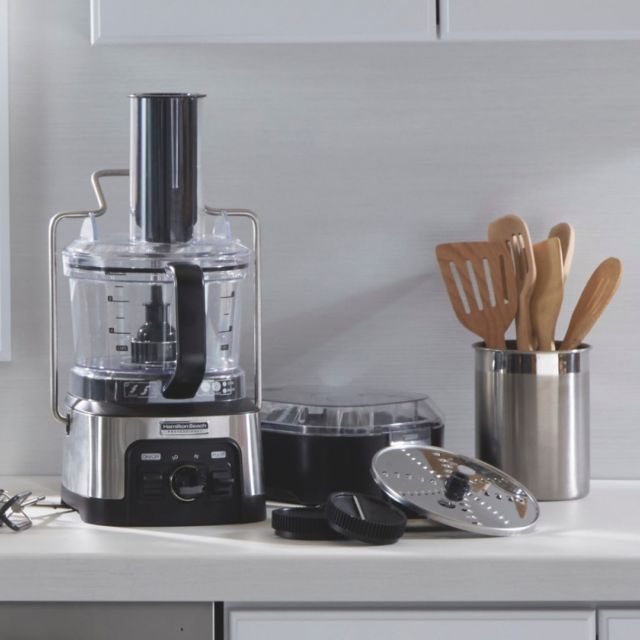 Hamilton Beach Professional Stack & Snap Spiralizing Food Processor for Slicing, Shredding, and Kneading